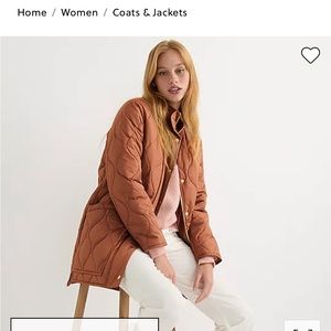 JCrew Quilted Cocoon Signature Puffer Coat - Size M